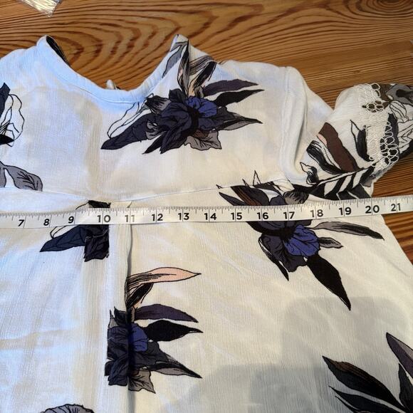 Free People Tree Swing Tunic Dress Sz Small White Floral Lace Concert Festival - Picture 11 of 14